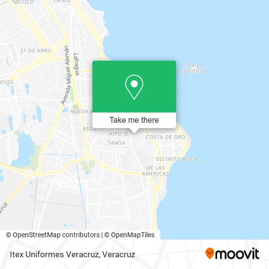 Itex Uniformes Veracruz map