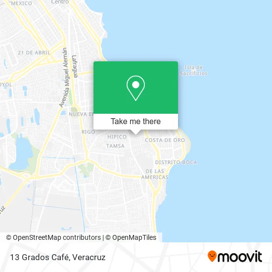 13 Grados Café map
