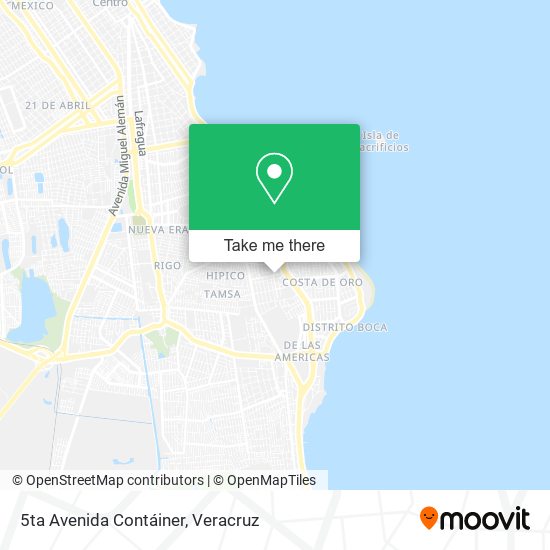 5ta Avenida Contáiner map
