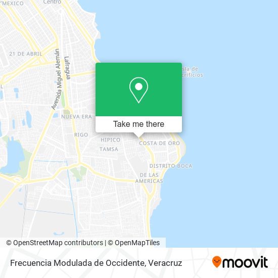 Mapa de Frecuencia Modulada de Occidente
