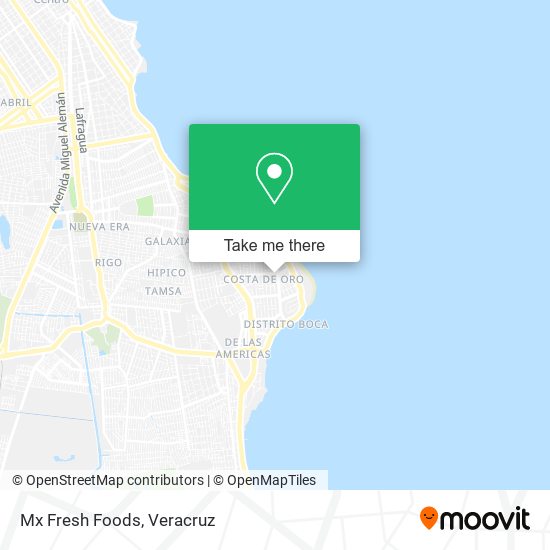 Mapa de Mx Fresh Foods