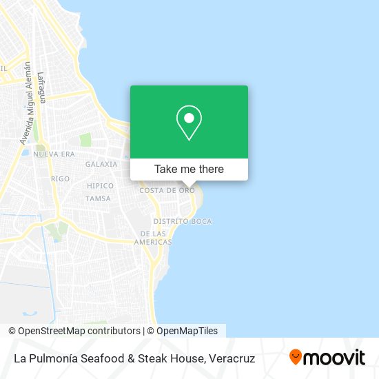 Mapa de La Pulmonía Seafood & Steak House