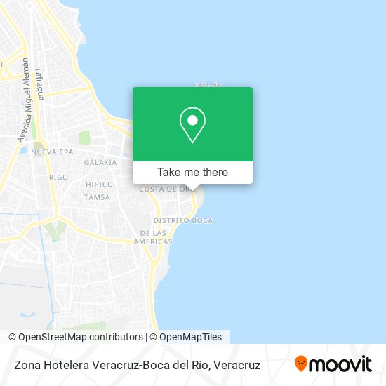 Zona Hotelera Veracruz-Boca del Río map
