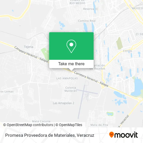 Promesa Proveedora de Materiales map