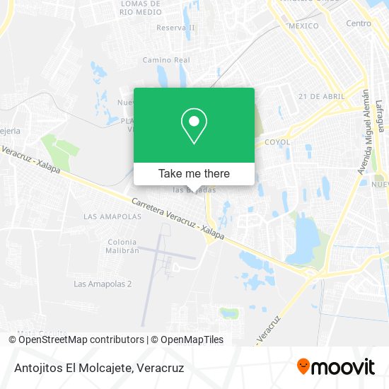 Antojitos El Molcajete map