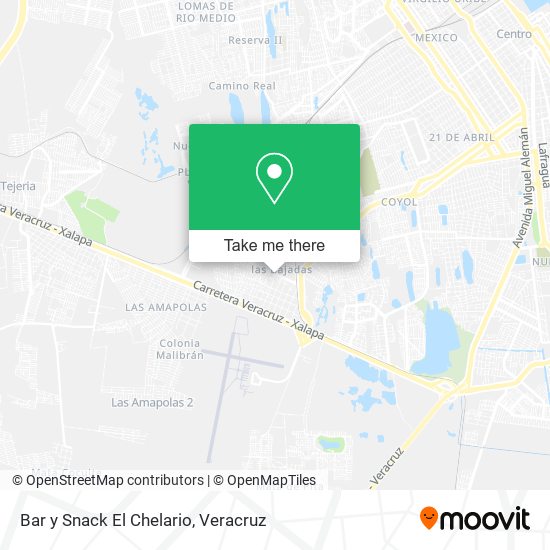 Mapa de Bar y Snack El Chelario