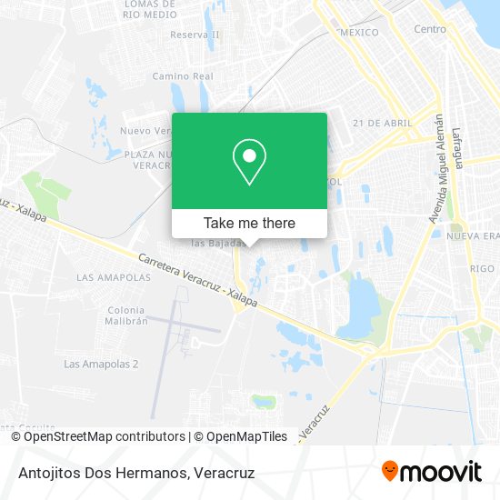 Antojitos Dos Hermanos map