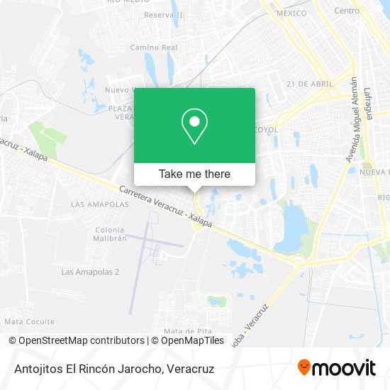Antojitos El Rincón Jarocho map