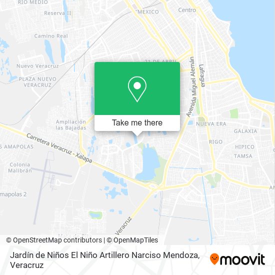 Jardín de Niños El Niño Artillero Narciso Mendoza map