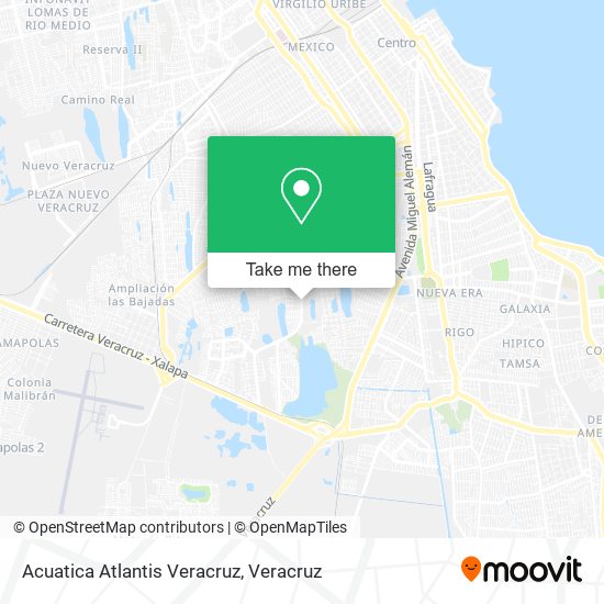 Acuatica Atlantis Veracruz map