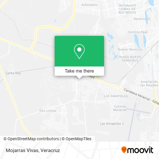 Mojarras Vivas map