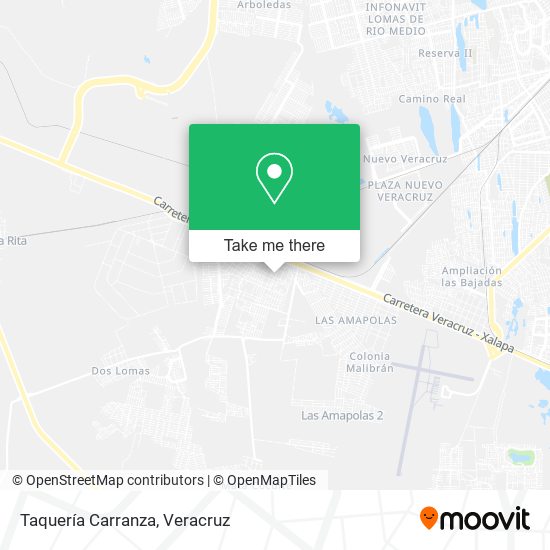 Mapa de Taquería Carranza