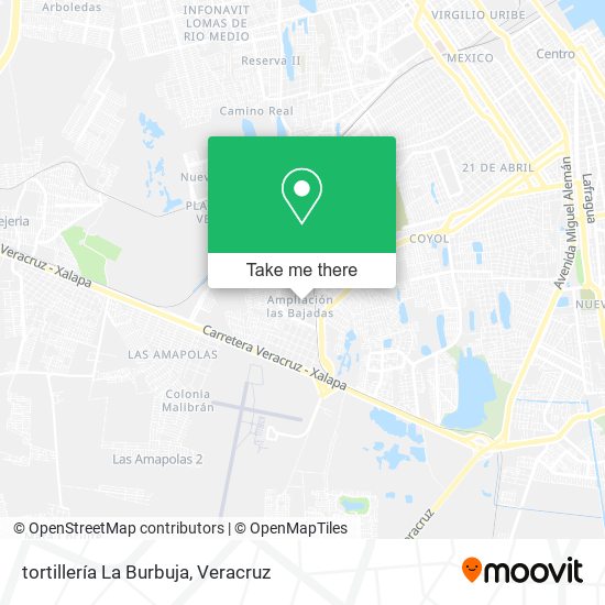 tortillería La Burbuja map