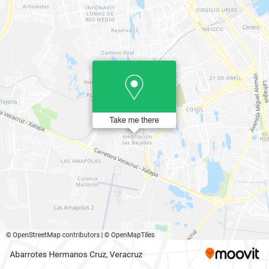 Abarrotes Hermanos Cruz map