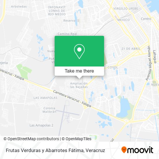 Mapa de Frutas Verduras y Abarrotes Fátima