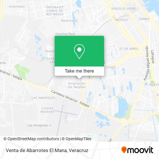 Venta de Abarrotes El Mana map
