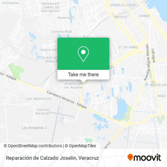 Mapa de Reparación de Calzado Joselin
