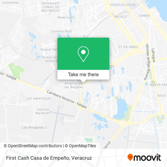 Mapa de First Cash Casa de Empeño