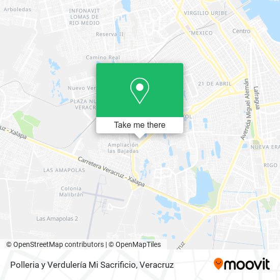 Mapa de Polleria y Verdulería Mi Sacrificio