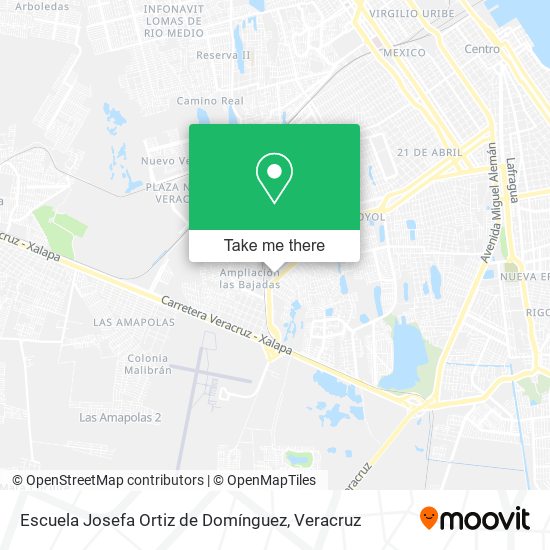 Mapa de Escuela Josefa Ortiz de Domínguez