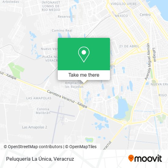 Peluquería La Única map