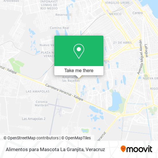 Mapa de Alimentos para Mascota La Granjita
