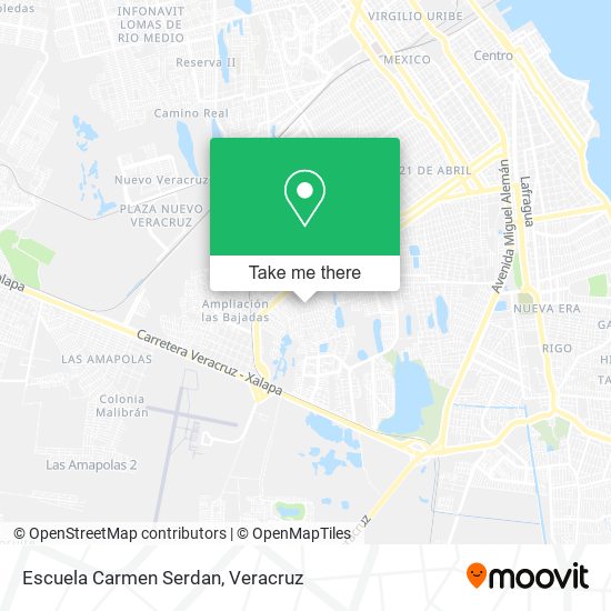 Mapa de Escuela Carmen Serdan