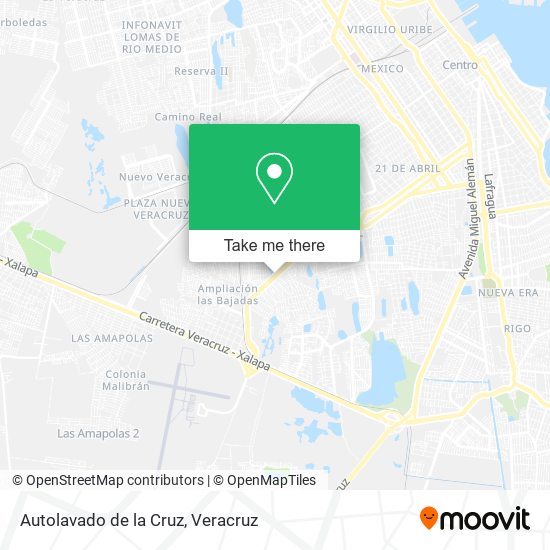Autolavado de la Cruz map