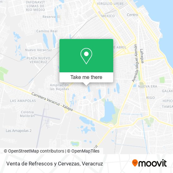 Venta de Refrescos y Cervezas map