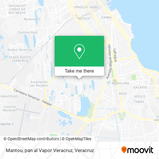 Mantou, pan al Vapor Veracruz map