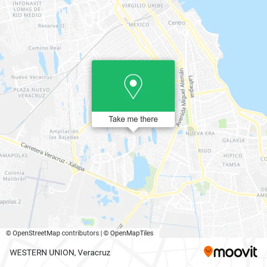 WESTERN UNION map