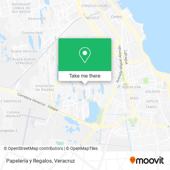 Papelería y Regalos map