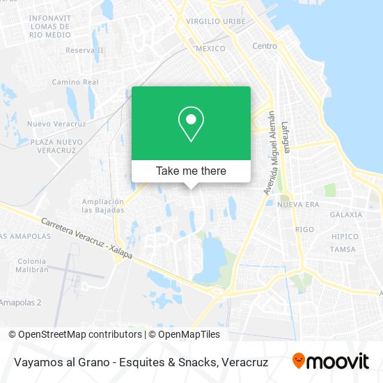 Mapa de Vayamos al Grano - Esquites & Snacks