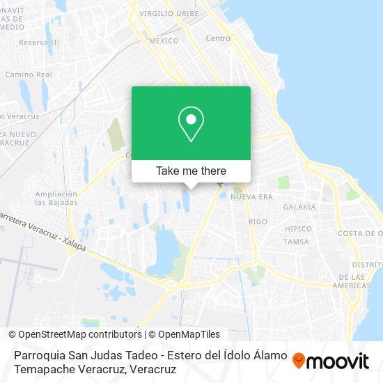 Parroquia San Judas Tadeo - Estero del Ídolo Álamo Temapache Veracruz map