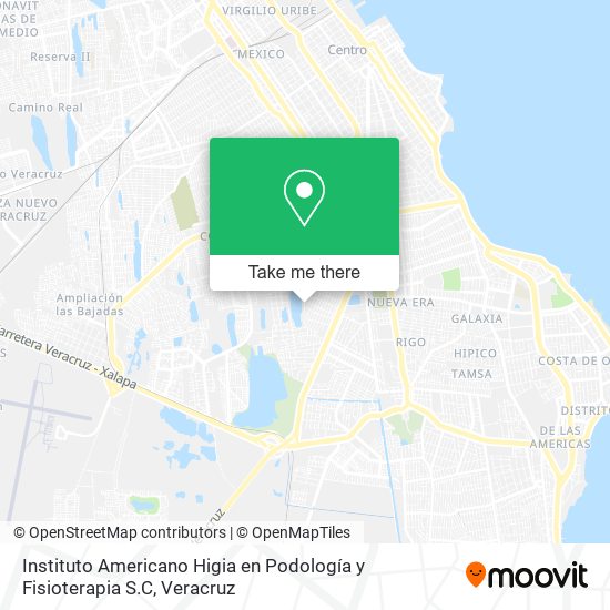 Instituto Americano Higia en Podología y Fisioterapia S.C map