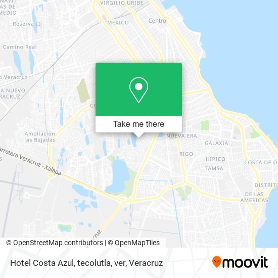 Mapa de Hotel Costa Azul, tecolutla, ver
