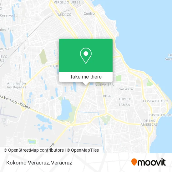 Kokomo Veracruz map