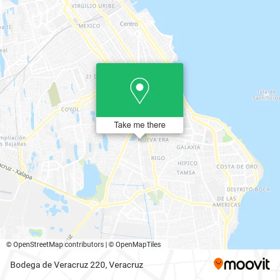 Bodega de Veracruz 220 map