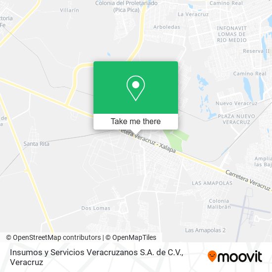 Mapa de Insumos y Servicios Veracruzanos S.A. de C.V.