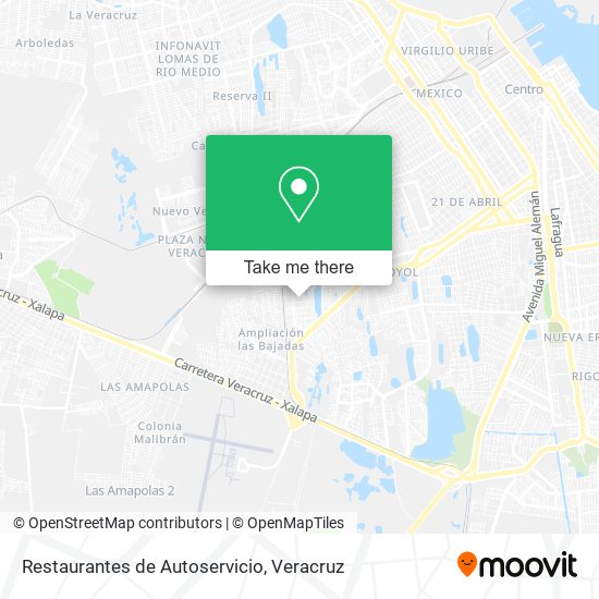 Restaurantes de Autoservicio map