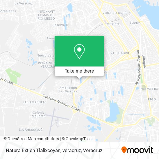 Mapa de Natura Ext en Tlalixcoyan, veracruz