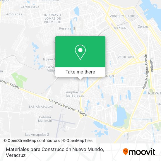 Mapa de Materiales para Construcción Nuevo Mundo