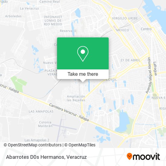 Abarrotes D0s Hermanos map