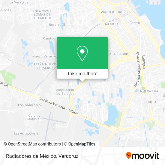 Radiadores de México map