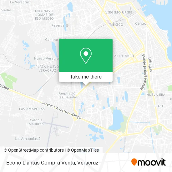 Econo Llantas Compra Venta map