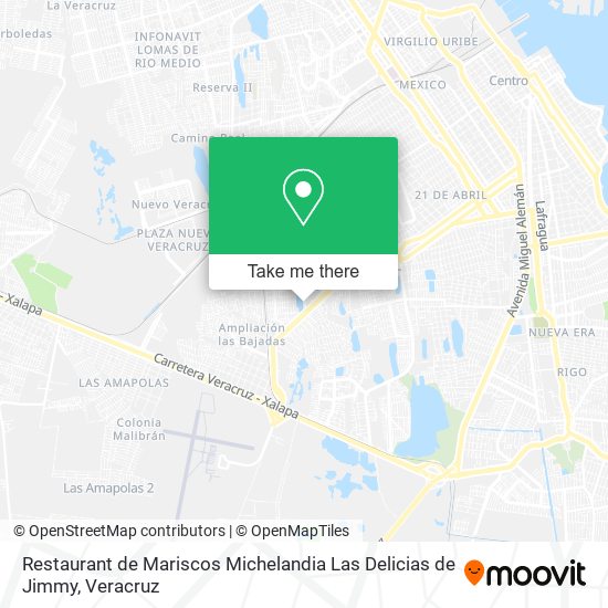 Restaurant de Mariscos Michelandia Las Delicias de Jimmy map