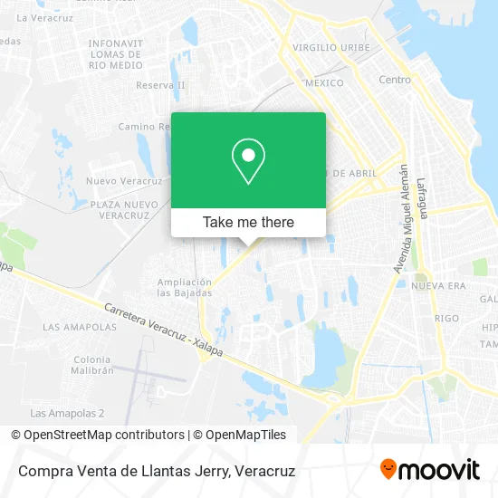 Compra Venta de Llantas Jerry map