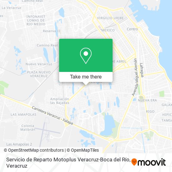 Servicio de Reparto Motoplus Veracruz-Boca del Río map