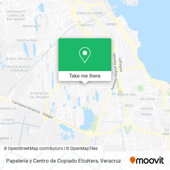 Mapa de Papeleria y Centro de Copiado Etcétera