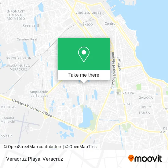 Veracruz Playa map